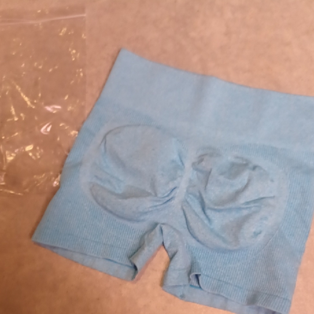 Seamless Light Blue Shapewear Shorts
